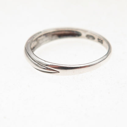 Ste Bee 925 Sterling Silver 2-Tone Vintage Modernist Oxidized Ring Size 7.75