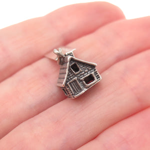 Bell Trading Post 925 Sterling Silver Vintage Cottage Texas 3D Charm Pendant