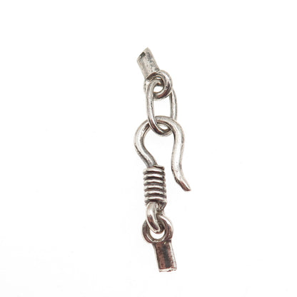 925 Sterling Silver Vintage Hook Lock Clasp Necklace Ends