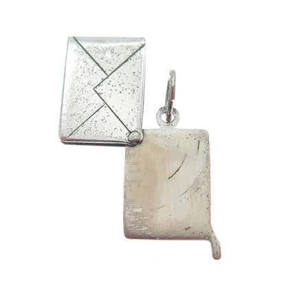 BEAU 925 Sterling Vintage Western Union Telegram Merry Christmas Charm Pendant