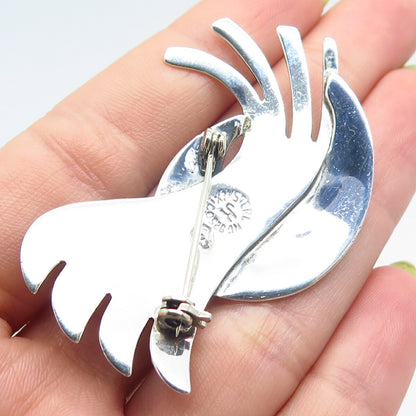 925 Sterling Silver Vintage Mexico Modernist Pin Brooch