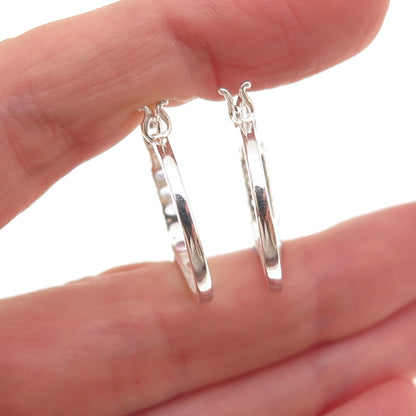 Chuck Clemency 925 Sterling Silver Real Oval-Cut Tanzanite Hoop Earrings