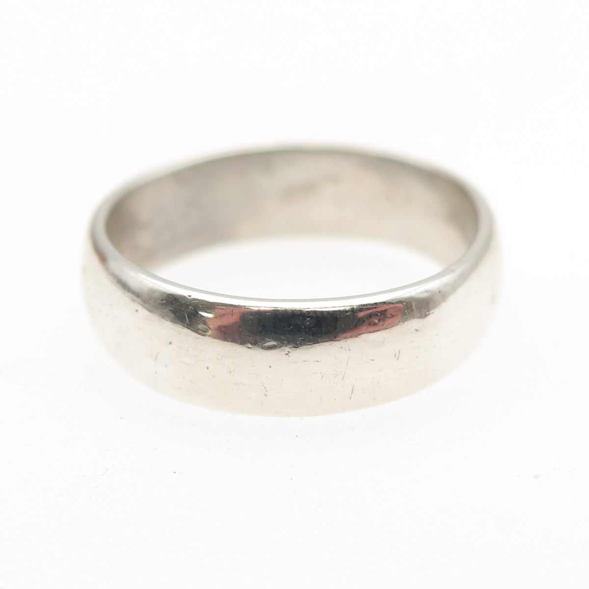 SHUBE 925 Sterling Silver Vintage Classic Wedding Band Ring Size 5.75