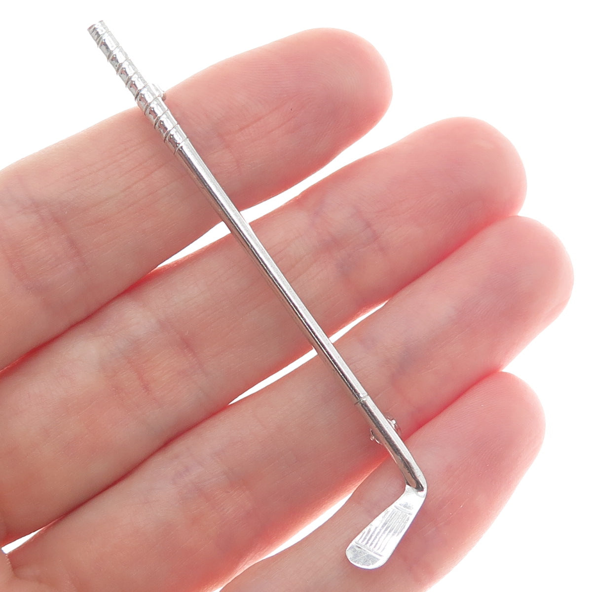 B. A. BALLOU & CO. 925 Sterling Silver Antique Art Deco Golf Club Pin Brooch