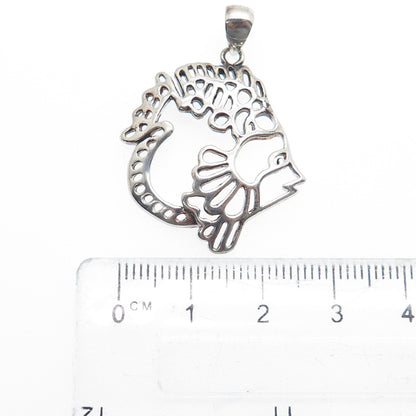 925 Sterling Silver Vintage Fish Charm Pendant