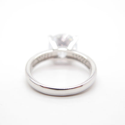 925 Sterling Silver Round Cut C Z Ring Size 7