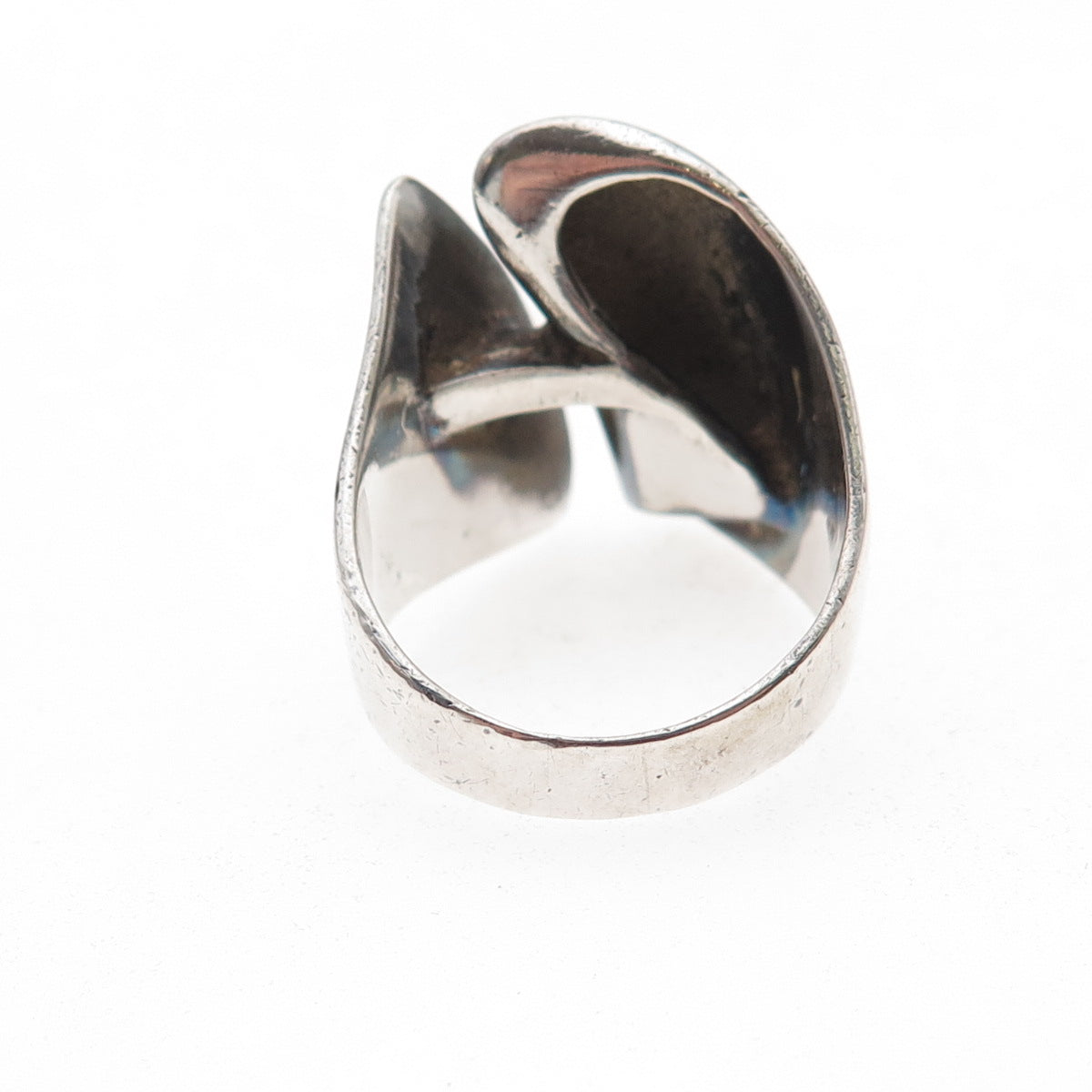 Hans Hansen 925S Sterling Silver Vintage Denmark Modernist Ring Size 7.75