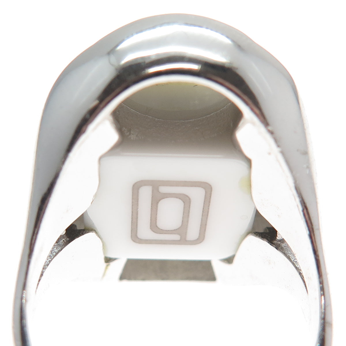 BLQ Basiq Jewelry 925 Sterling Silver Real Moonstone Statement Ring Size 7.75