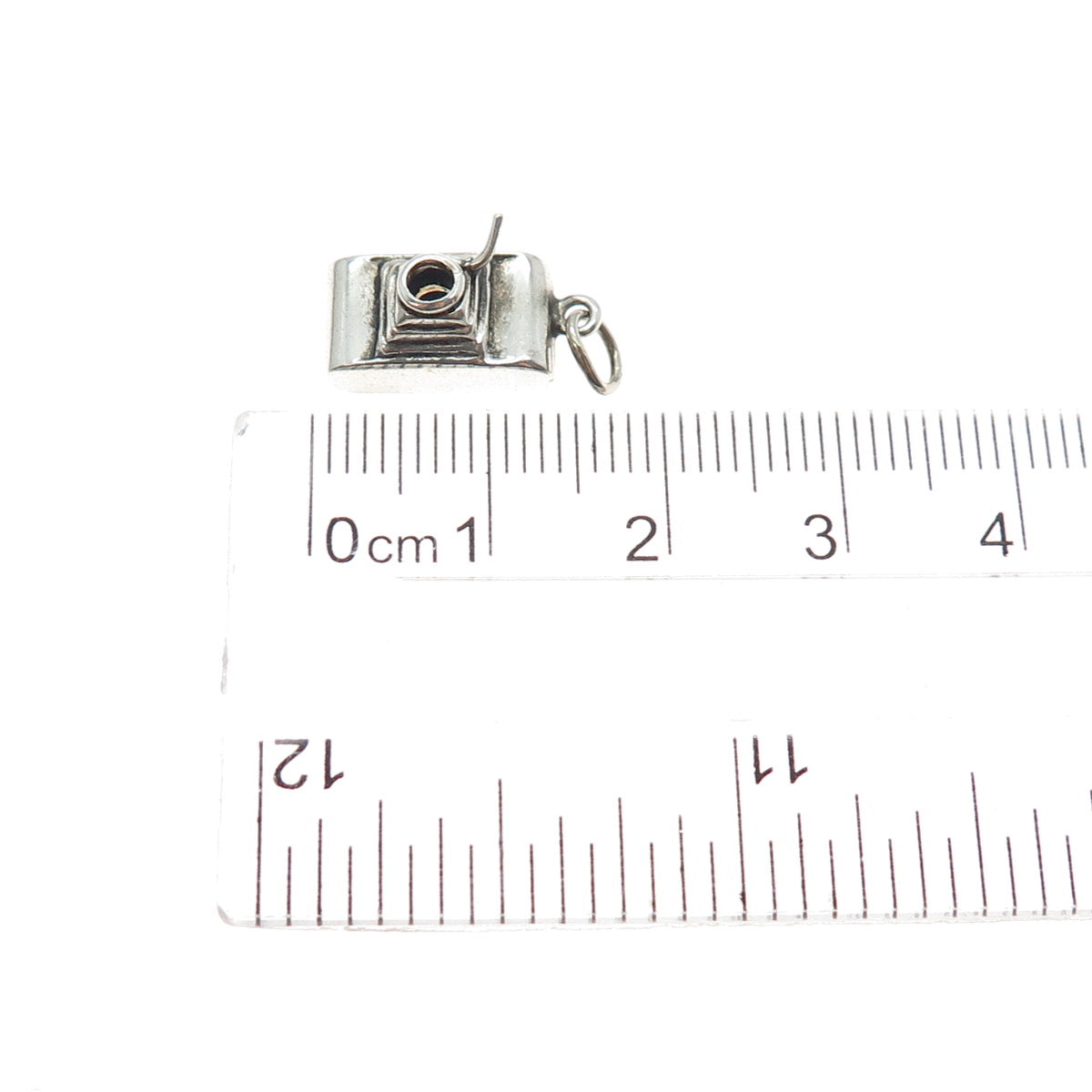 925 Sterling Silver Antique Retro Photo Camera Mini 3D Charm Pendant