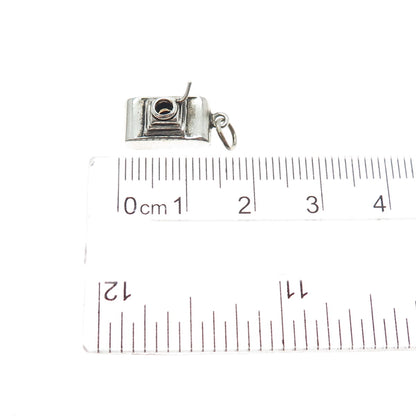 925 Sterling Silver Antique Retro Photo Camera Mini 3D Charm Pendant
