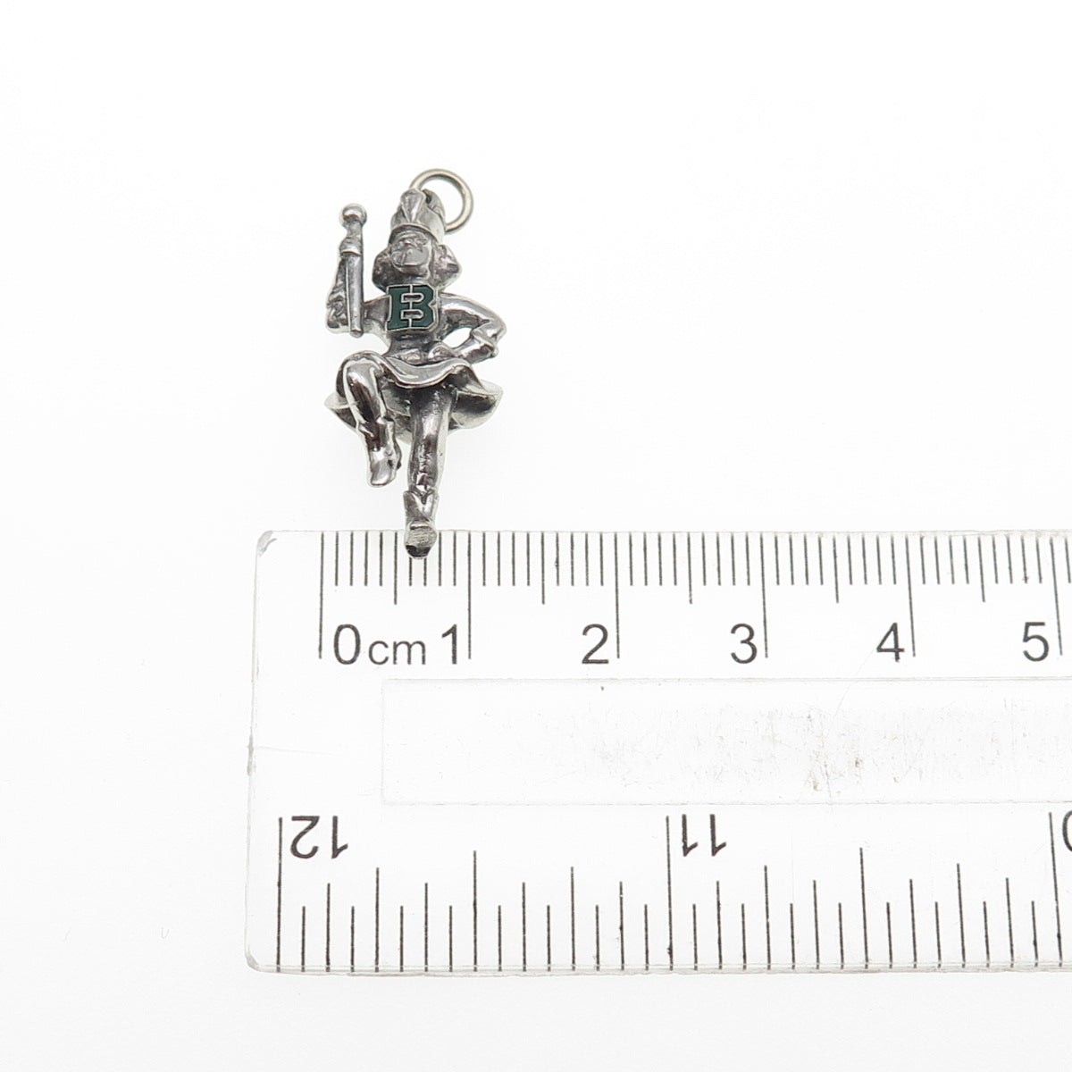 925 Sterling Silver Vintage Enamel Grand Marshall Parade 3D Charm Pendant
