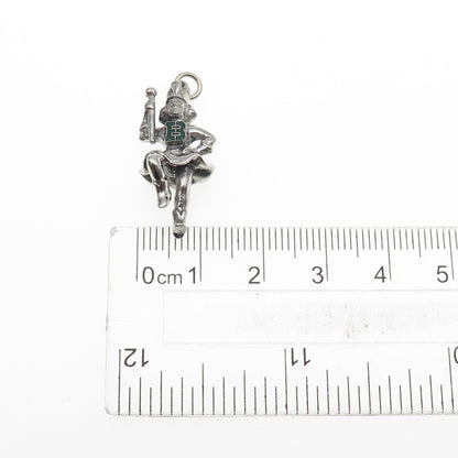 925 Sterling Silver Vintage Enamel Grand Marshall Parade 3D Charm Pendant