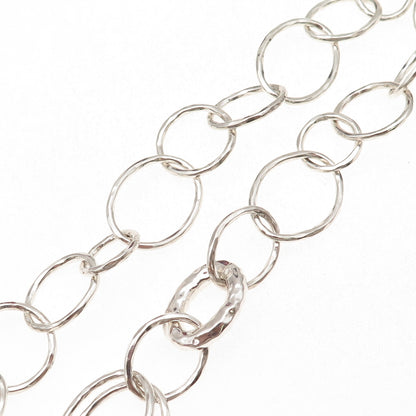 Ippolita 925 Sterling Silver Bastille Hammered Chain Necklace 22"