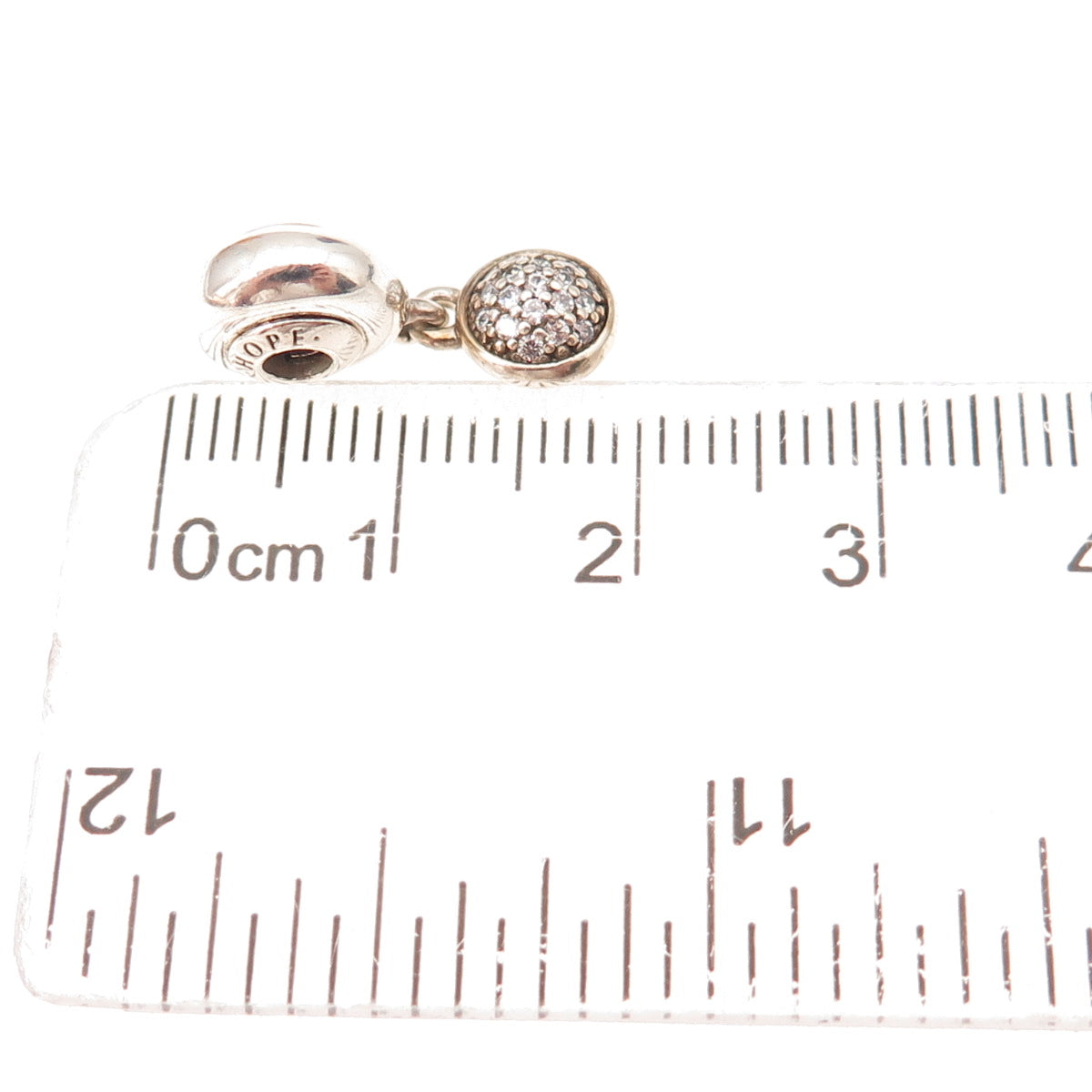 Pandora 925 Sterling Silver C Z Essence Hope Dangle Charm