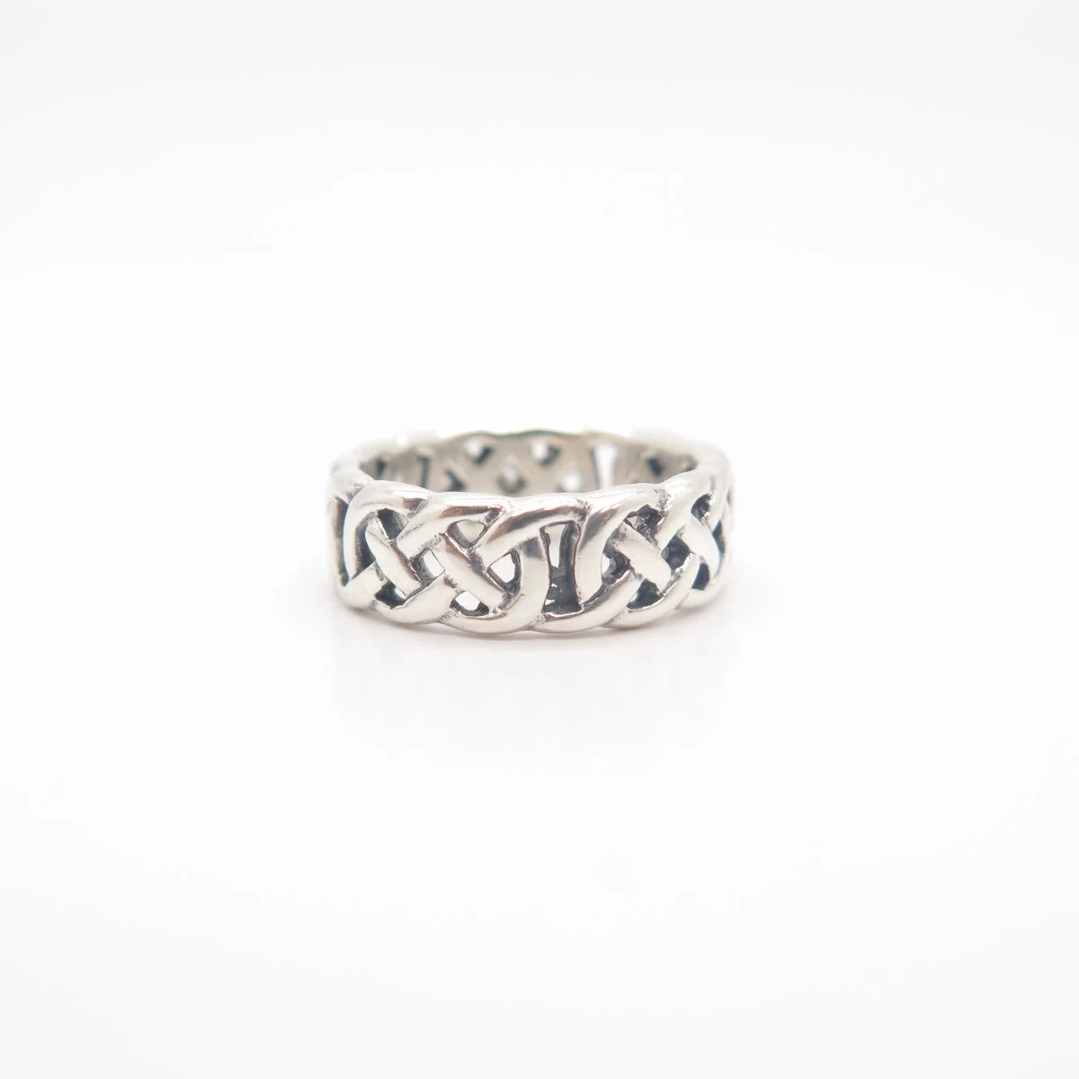 925 Sterling Silver Vintage Celtic Band Ring Size 5