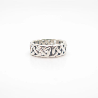925 Sterling Silver Vintage Celtic Band Ring Size 5