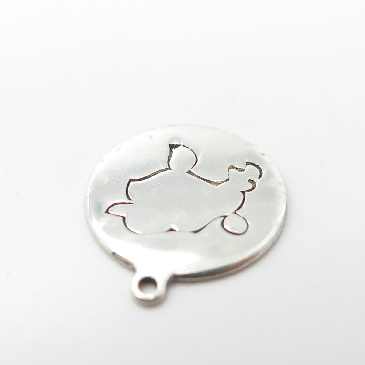 925 Sterling Silver USA Two In Town Poodle Dog Charm Pendant