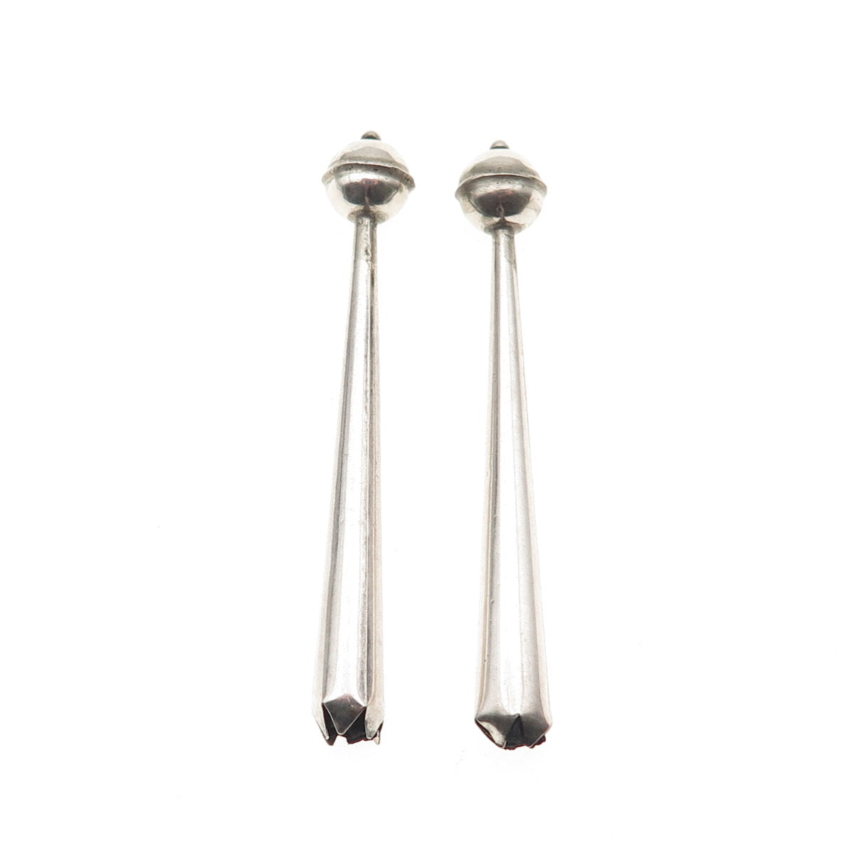 Old Pawn 925 Sterling Silver Vintage Southwestern Tribal Bolo Tie Tips