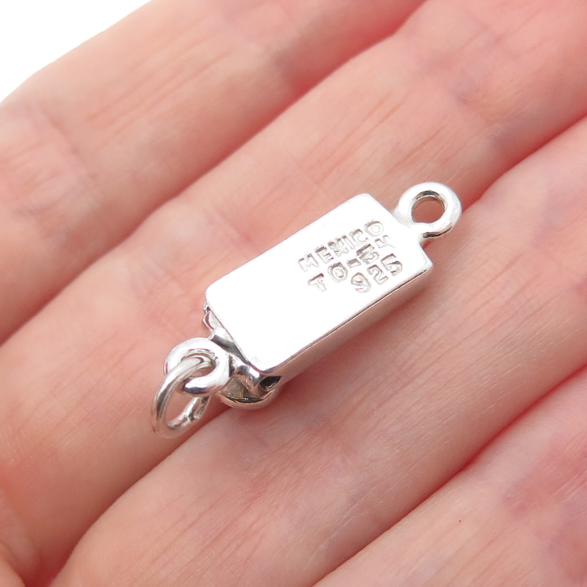 925 Sterling Silver Vintage Mexico Bracelet / Necklace Box Clasp Lock