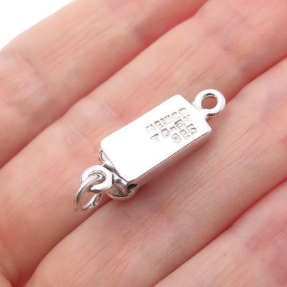 925 Sterling Silver Vintage Mexico Bracelet / Necklace Box Clasp Lock