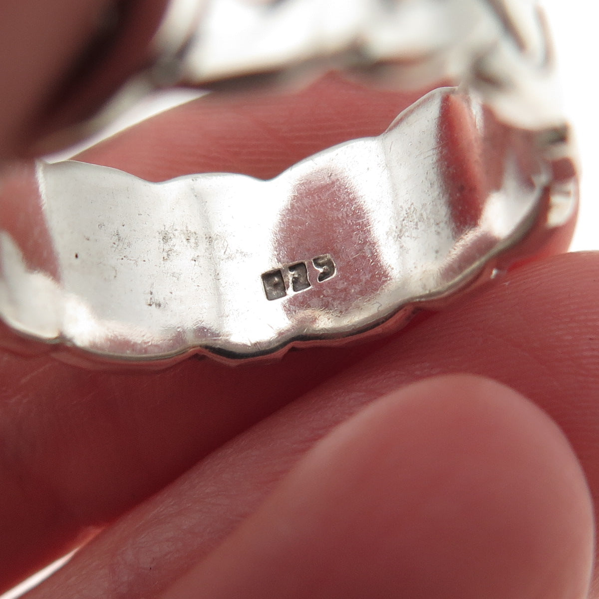925 Sterling Silver Vintage Celtic Knot Band Ring Size 8.25