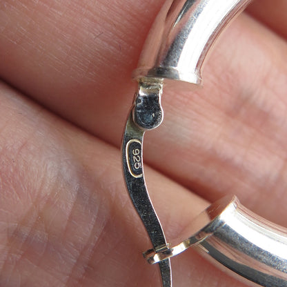 925 Sterling Silver Oval Hoop Earrings