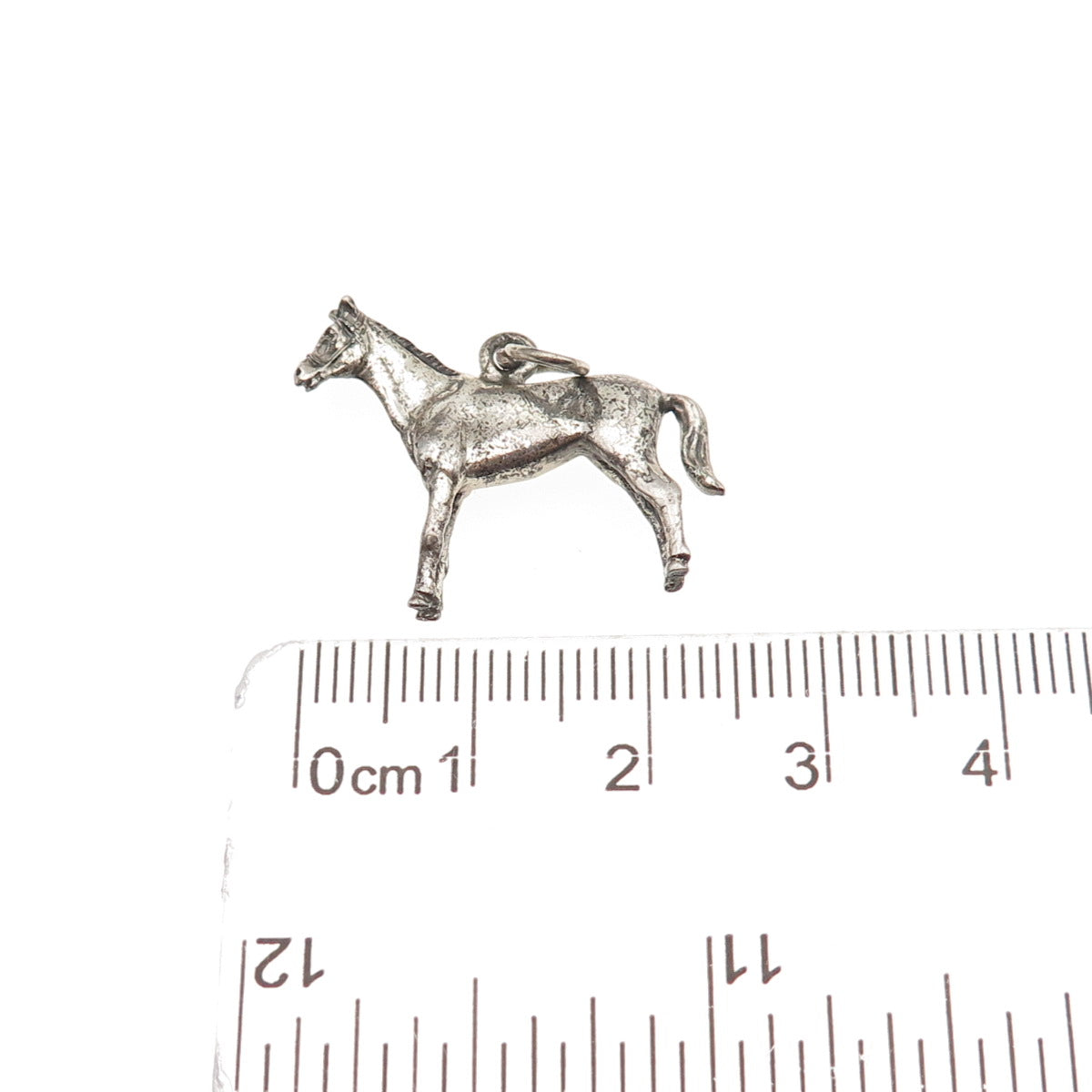 Beau 925 Sterling Silver Vintage Wild Horse Oxidized Charm Pendant