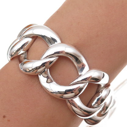 Thistle & Bee 925 Sterling Silver Large Curb Link Bracelet 7.5"
