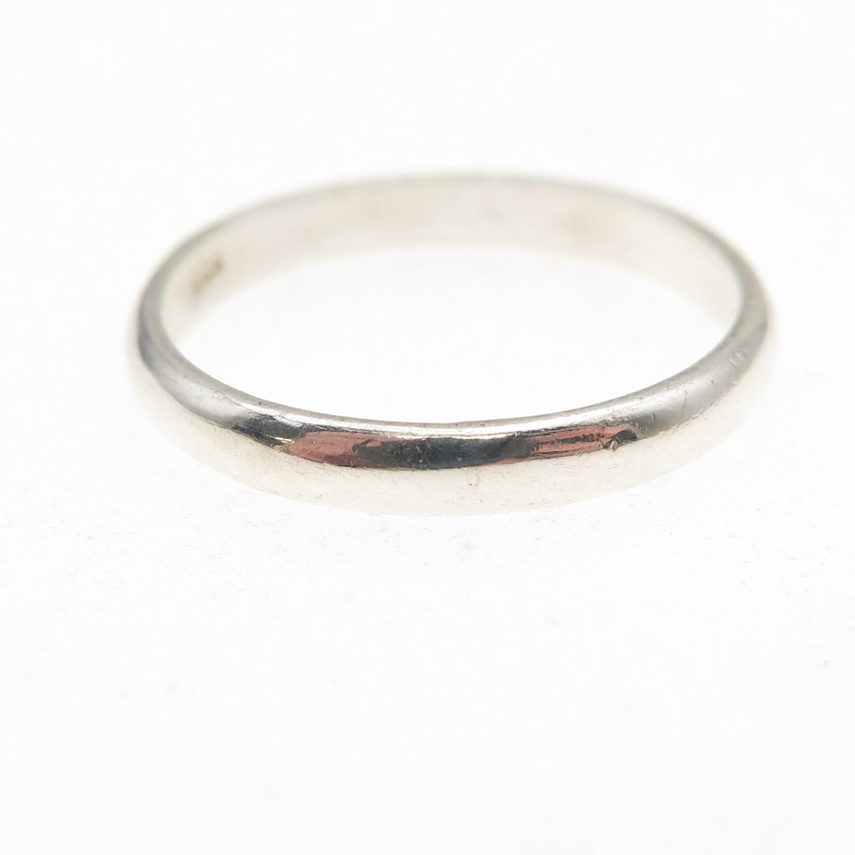 925 Sterling Silver Vintage Classic Wedding Band Ring Size 7.75