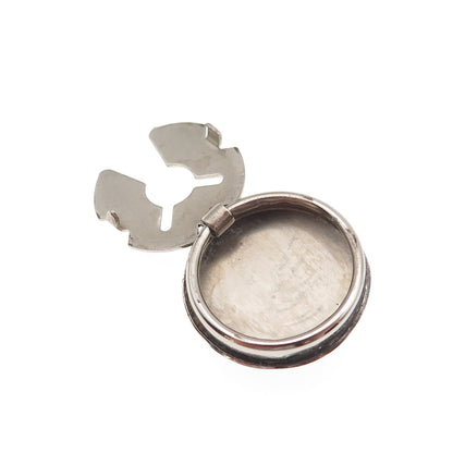 Old Pawn 925 Sterling Silver Vintage Southwestern Concho Tribal Clip Button