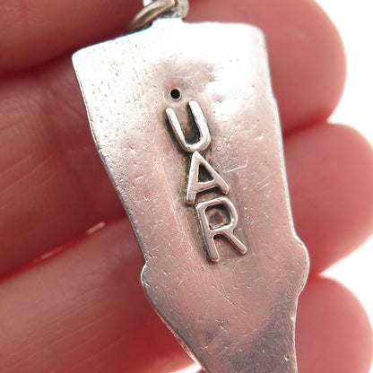 800 Silver Vintage Egyptian Nefertiti UAR Charm Pendant