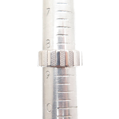 NEOS 925 Sterling Silver Textured Ribbed Band Ring Size 8.75