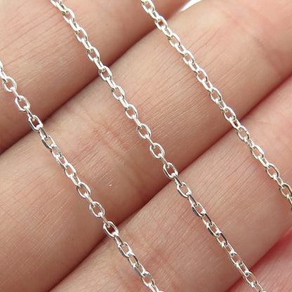 925 Sterling Silver Cable Chain Necklace 18"