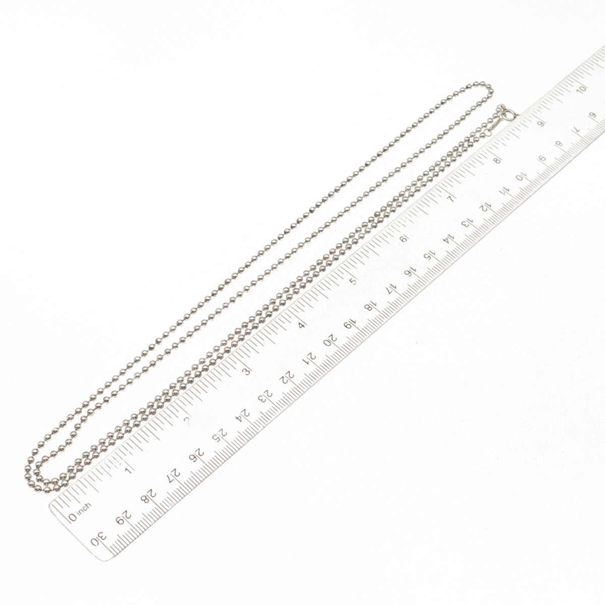 Tiffany & Co. 925 Sterling Silver Vintage Ball Beaded Chain Necklace 36"