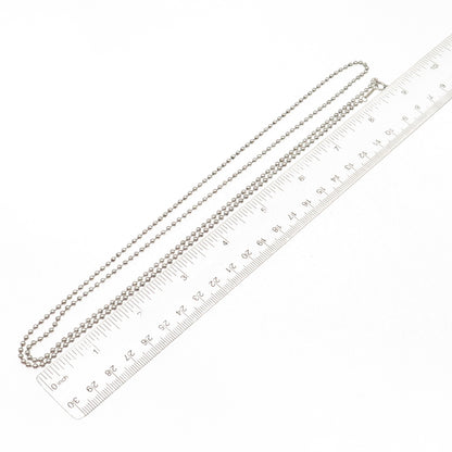 Tiffany & Co. 925 Sterling Silver Vintage Ball Beaded Chain Necklace 36"