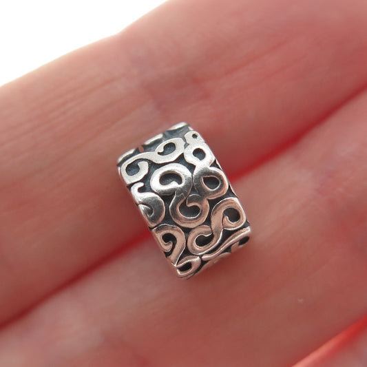 PANDORA 925 Sterling Silver Swirl Clip Bead Charm