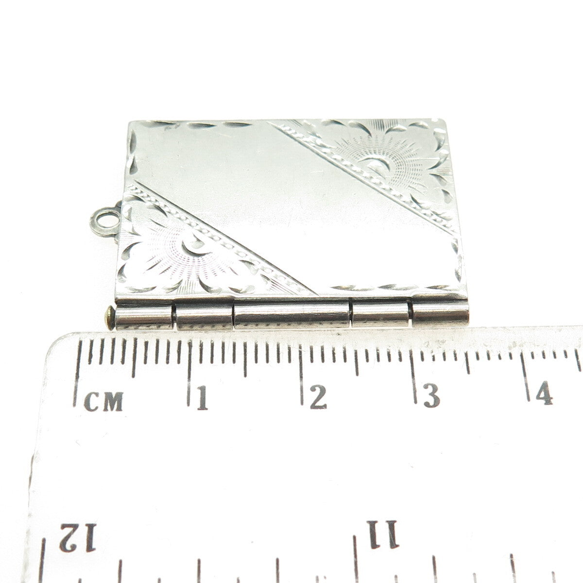 925 Sterling Silver Antique Art Deco St Mary Miraculous Religious Locket Pendant
