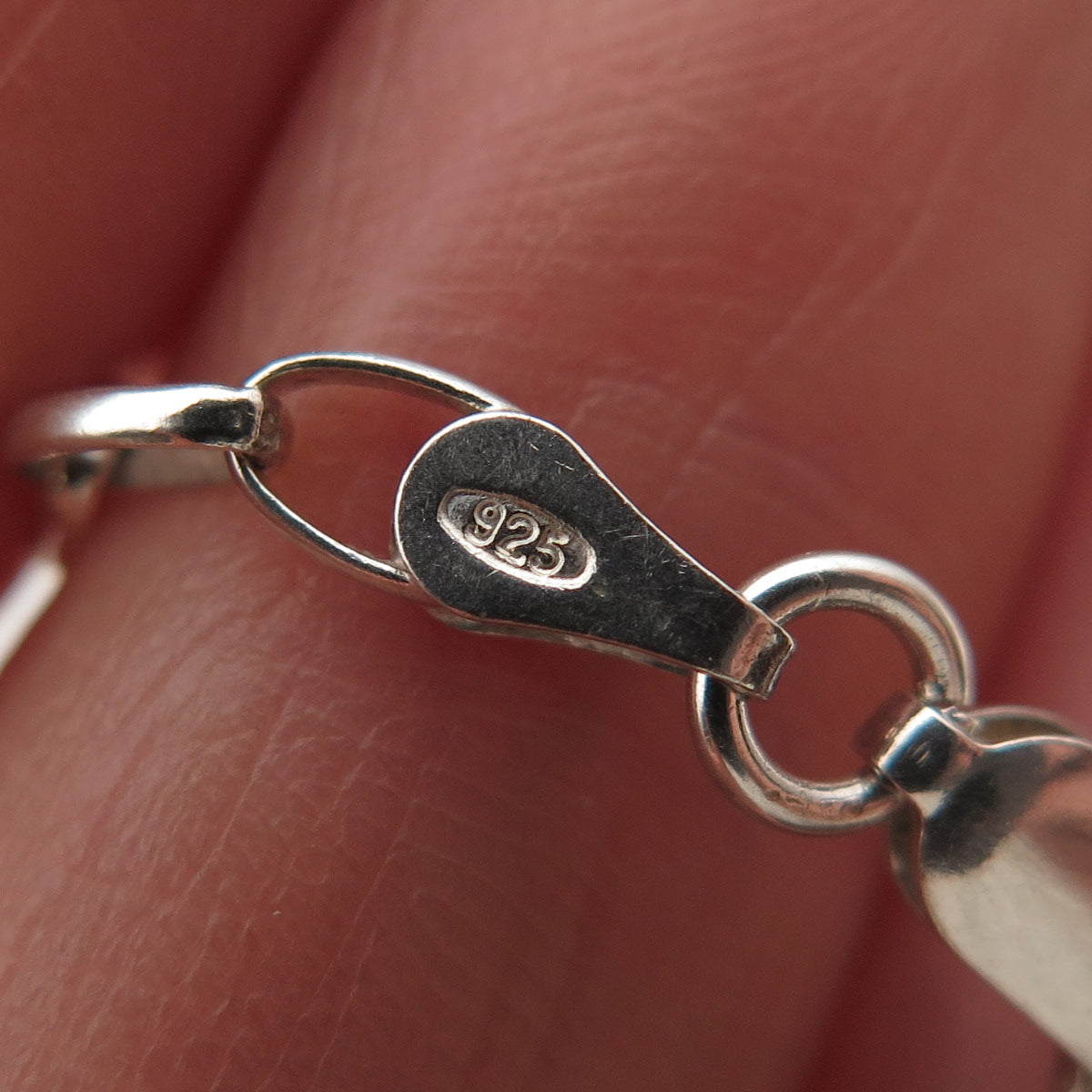 925 Sterling Silver Vintage Italy Oval Chain Necklace 24"