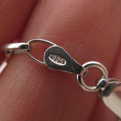 925 Sterling Silver Vintage Italy Oval Chain Necklace 24"