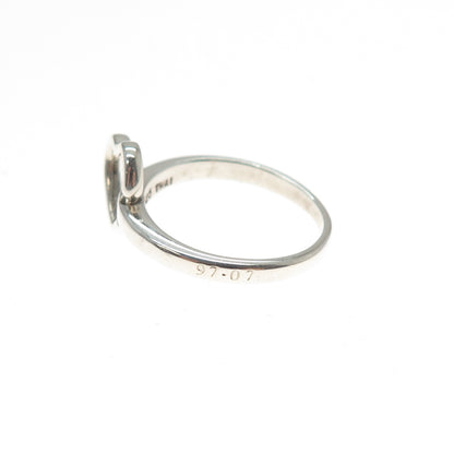 BURTON 925 Sterling Silver Vintage Interlocked Heart Ring Size 7