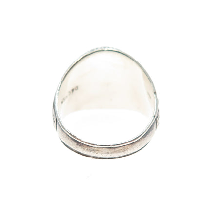 DIEGES & CLUST Sterling Vintage 1977 Lab-Sapphire Hyde Park School Ring Size 8