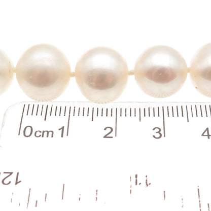 LUCAS LAMETH 925 Sterling Silver Vintage Real Baroque Pearl Beaded Necklace 20"