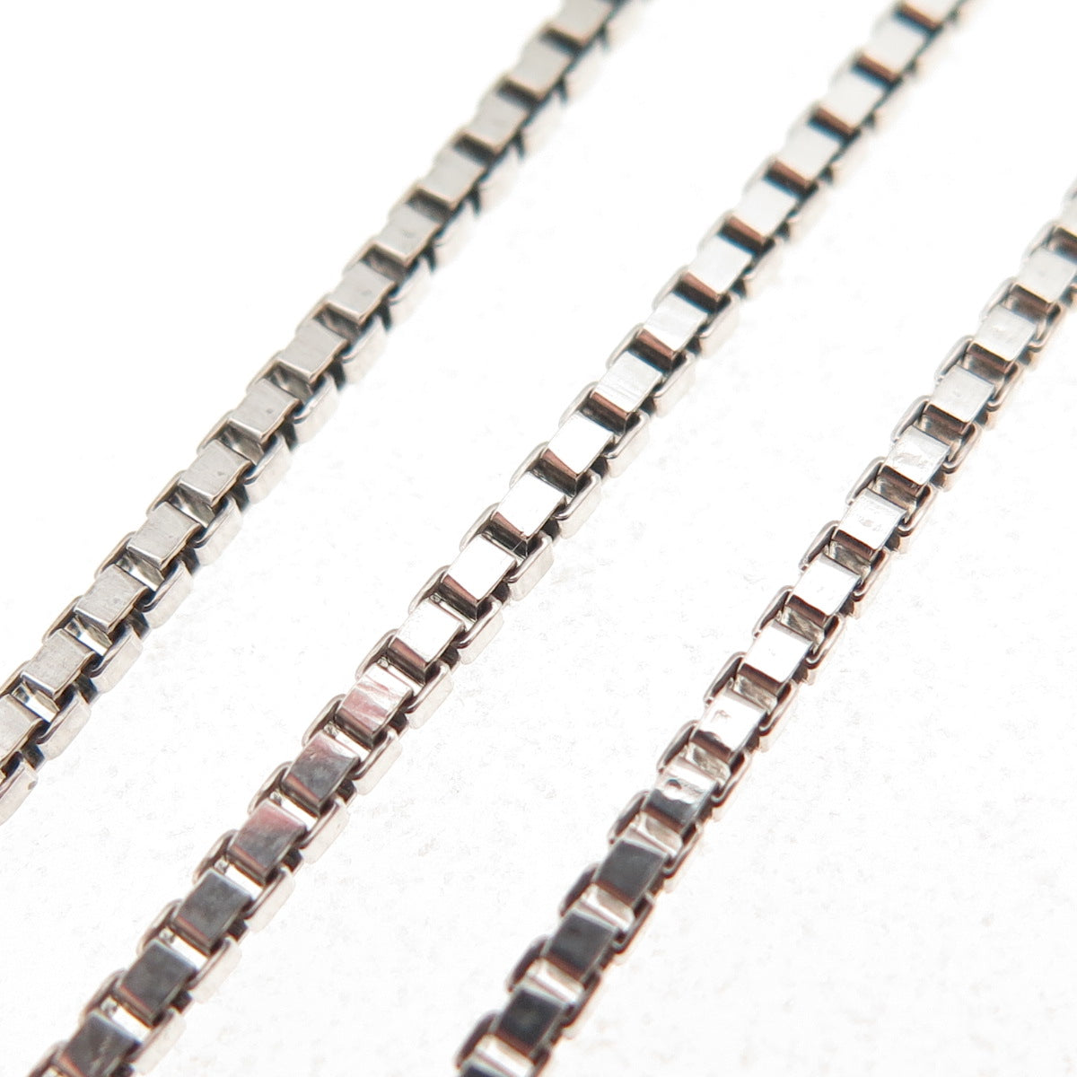 Ciani 925 Sterling Silver Vintage Italy Box Chain Necklace 14"