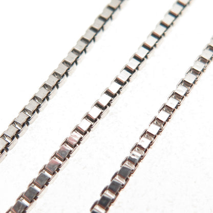 Ciani 925 Sterling Silver Vintage Italy Box Chain Necklace 14"