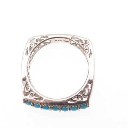 Chuck Clemency 925 Sterling Silver Real Sleeping Beauty Turquoise Ring Size 8