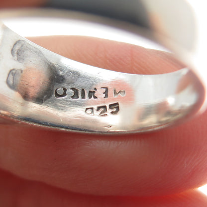 925 Sterling Silver 2-Tone Vintage Mexico Modernist Arrow Ring Size 7.75