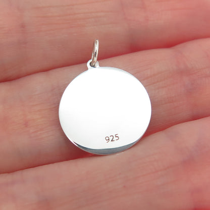 925 Sterling Silver Blue Enamel Male & Female Symbol Minimalist Charm Pendant