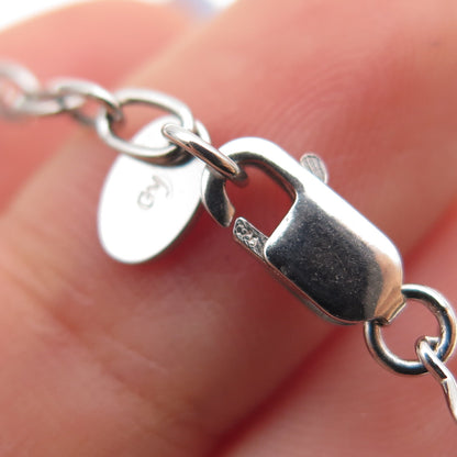 925 Sterling Silver Real Tahitian Pearl Beaded Star Chain Necklace 16-18"