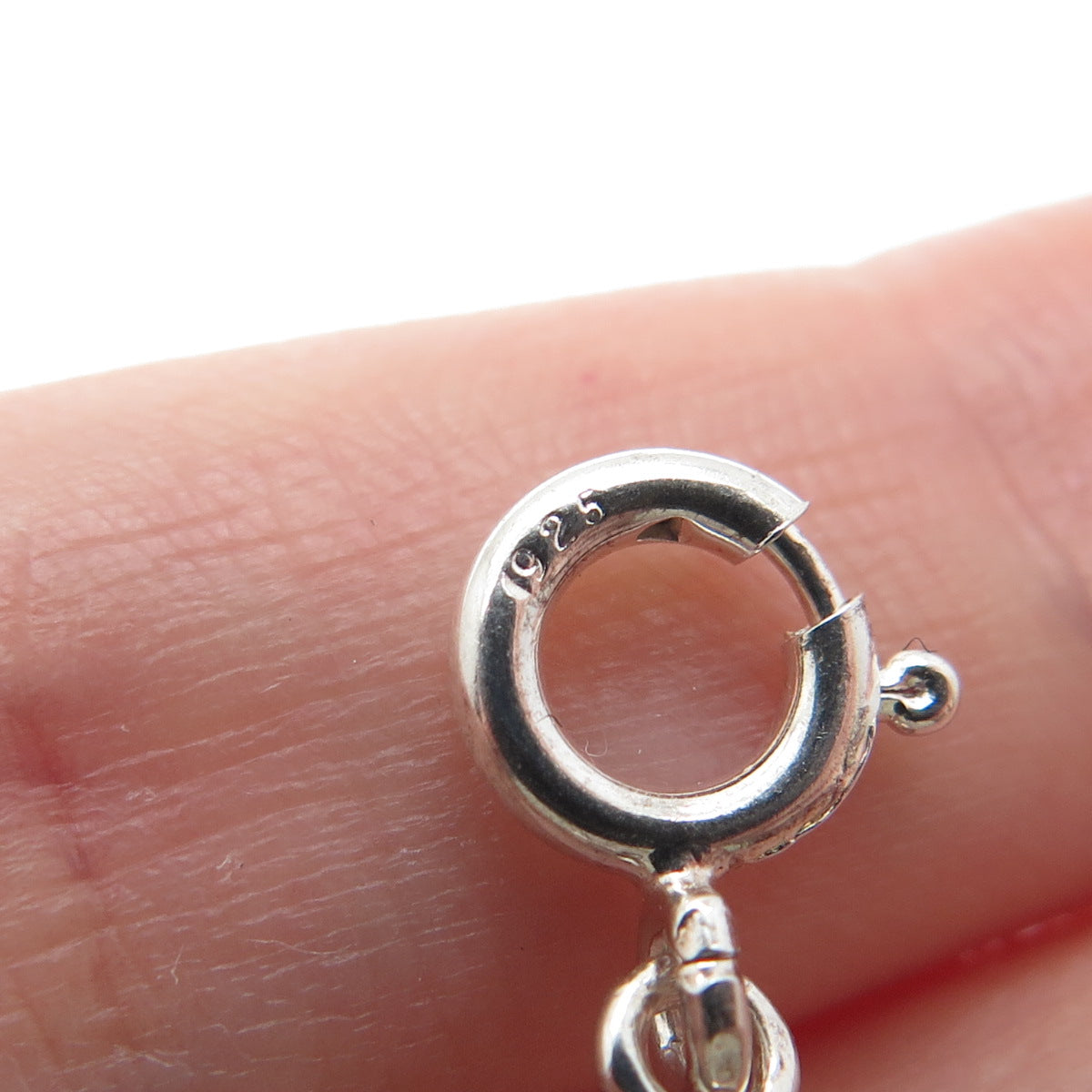 925 Sterling Silver Vintage Airplane Spring Ring Lock Clasp Charm Pendant