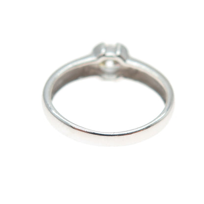 925 Sterling Silver Round-Cut C Z Promise Ring Size 6.75